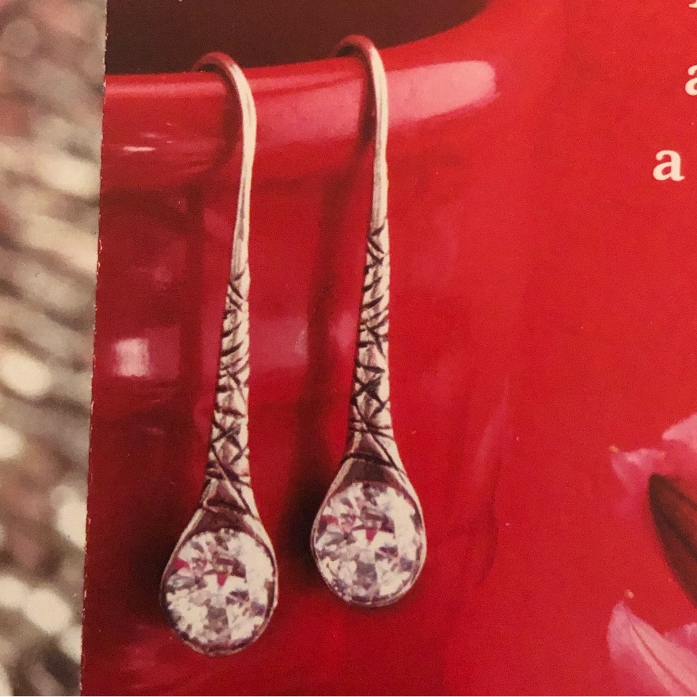 Silpada Sterling Silver Cubic Zirconia Falling Star Earrings W2382